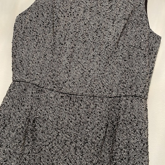 J CREW WOOL BLEND DRESS BLACK GRAY SIZE 4 - Picture 5 of 6